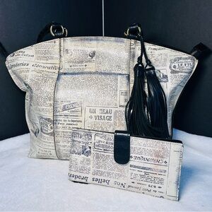 Patricia Nash Tote Bag With Matching Passport Wallet